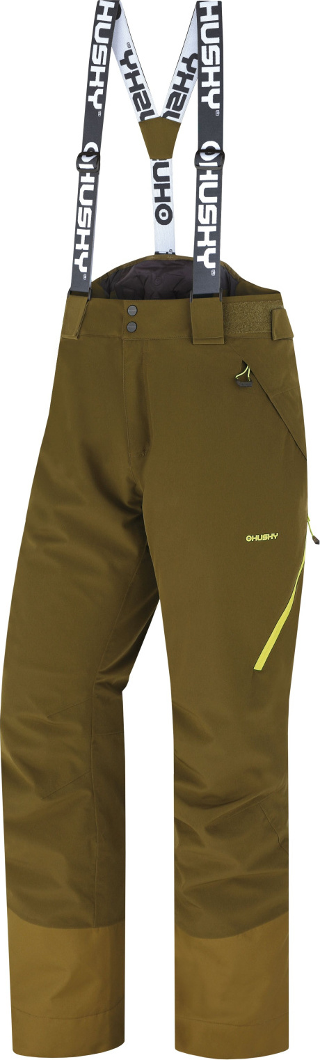 Pánské lyžařské kalhoty HUSKY Mitaly khaki Velikost: XL