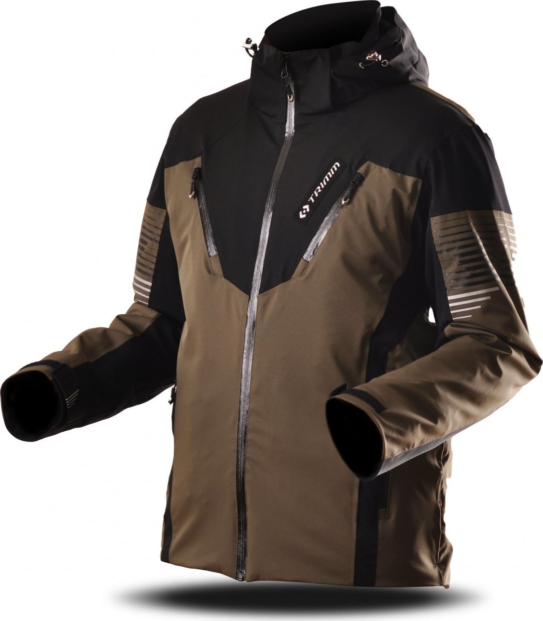 Pánská lyžařská bunda TRIMM Avalon khaki/black Velikost: S, Barva: khaki/ black