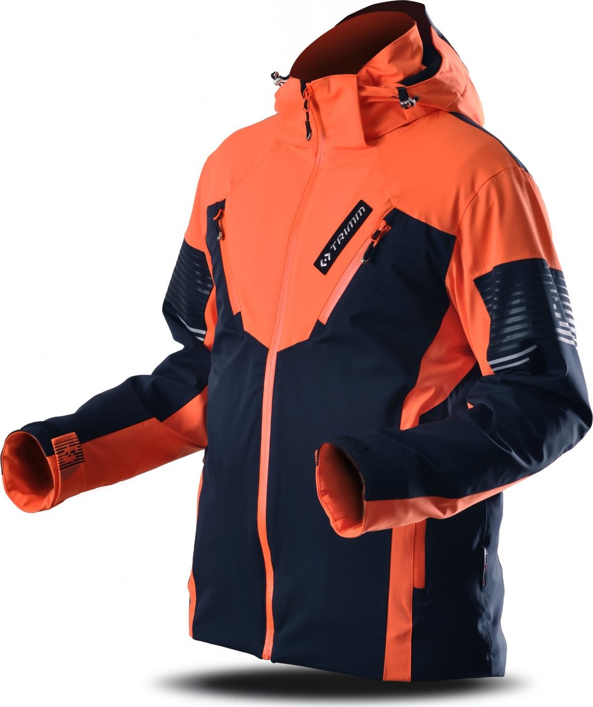 Pánská lyžařská bunda TRIMM Avalon dark blue/signal orange Velikost: XL, Barva: dark blue/signal orange