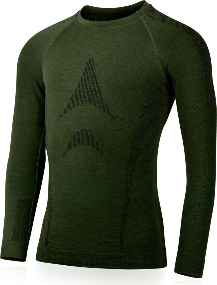 Pánské merino triko LASTING Wolf zelené Velikost: 2XL/3XL