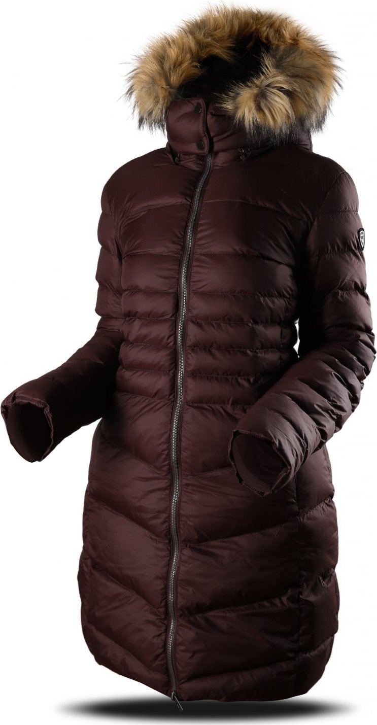 Dámský zimní kabát TRIMM Dora dark bordo Velikost: XS, Barva: dark bordo
