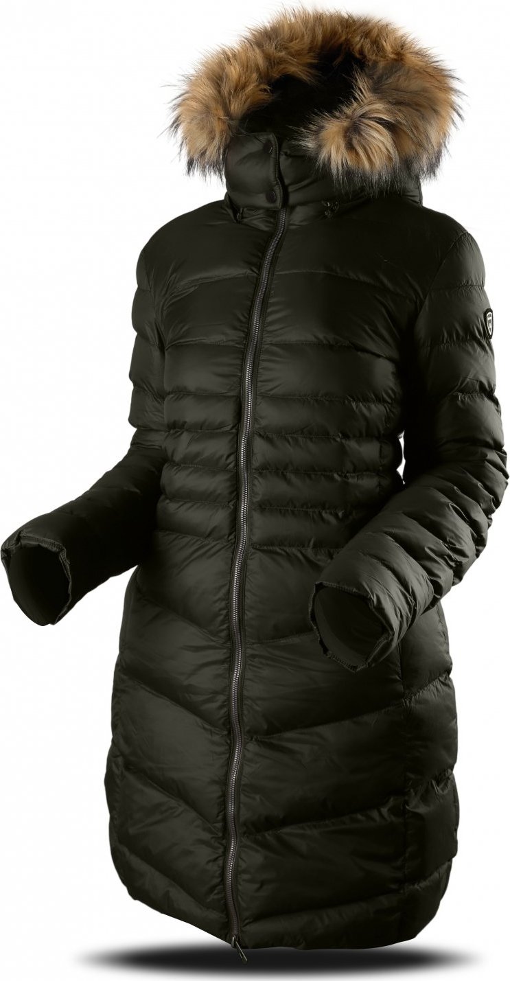 Dámský zimní kabát TRIMM Dora deep khaki Velikost: XL, Barva: deep khaki