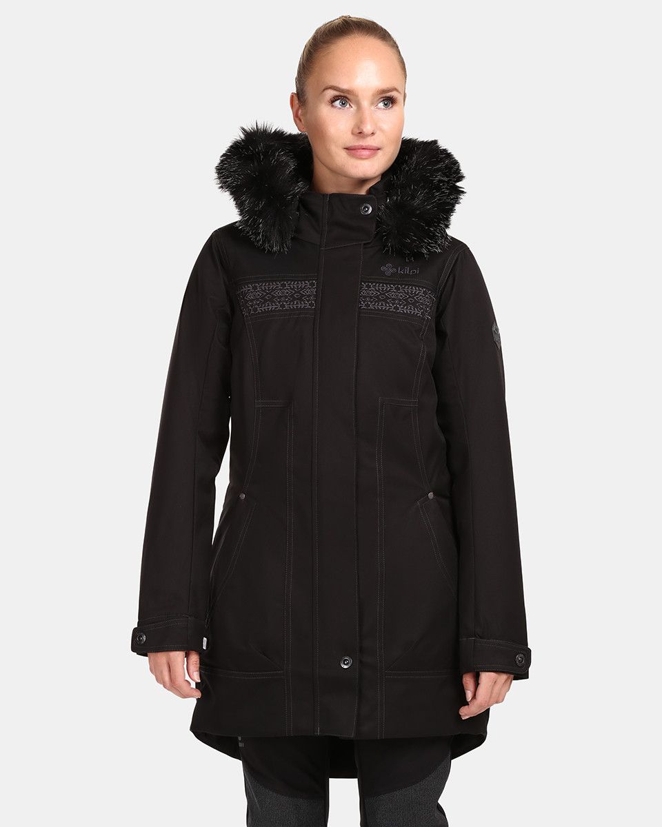 Dámský zimní kabát KILPI Peru černý Velikost: 36