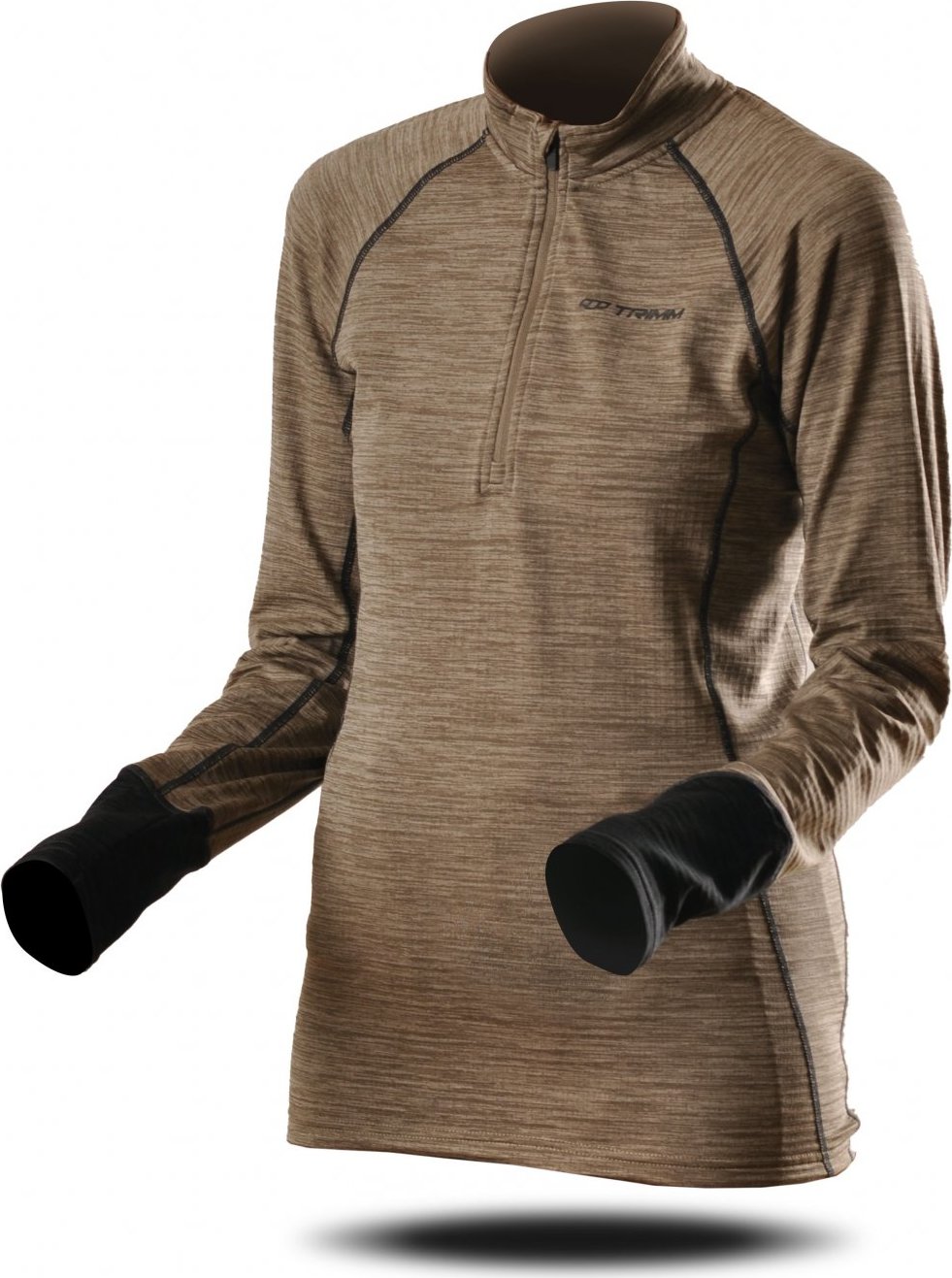 Dámská fleecová mikina TRIMM Clinic Lady lite khaki/grey melange Barva: lite khaki/grey melange, Velikost: M