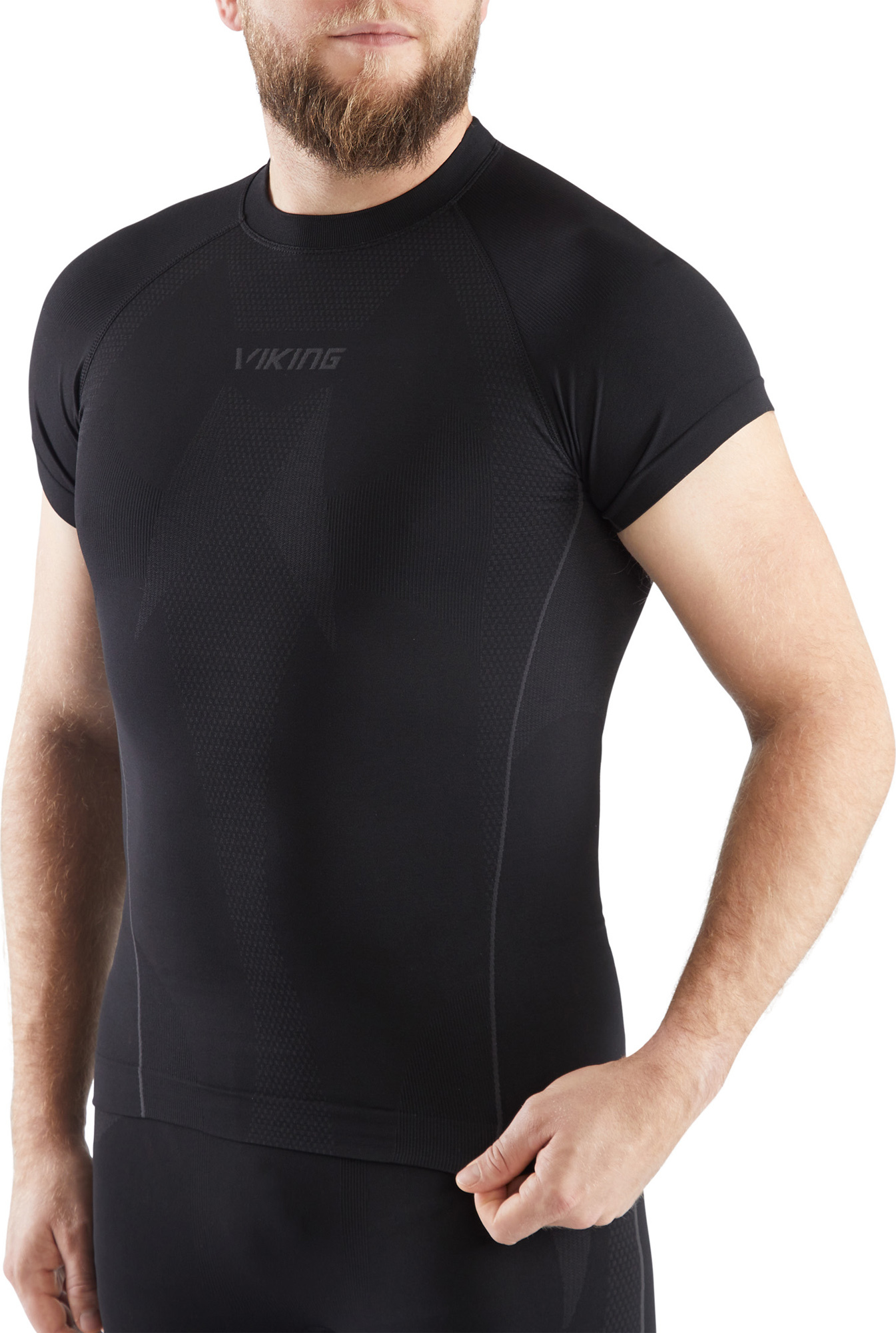 Pánské triko s krátkým rukávem VIKING Eiger Top černá Velikost: S