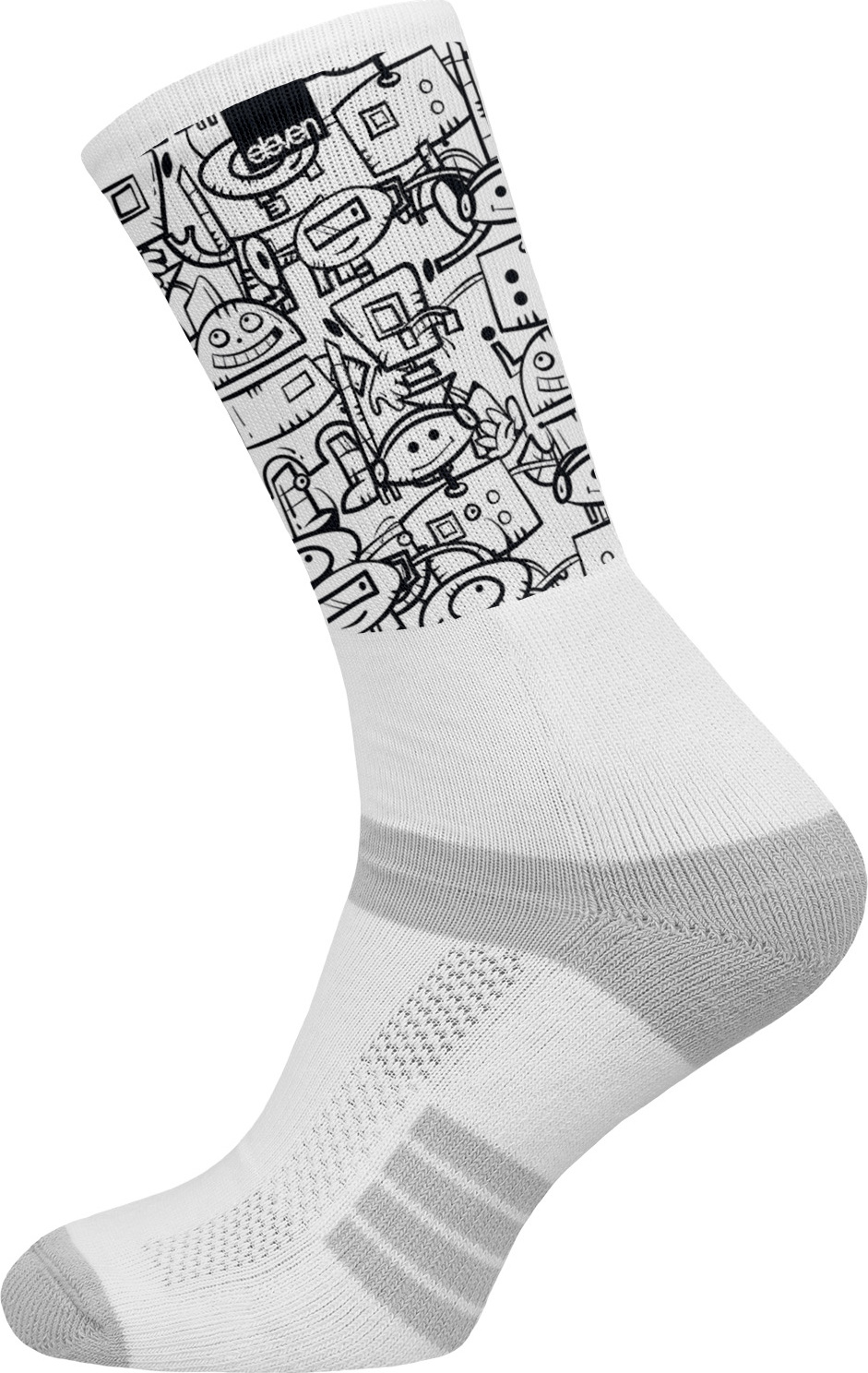 Ponožky ELEVEN Suba Botsketch bílé Velikost: S (36-38)