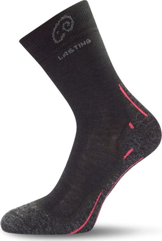 Merino ponožky LASTING Whi černé Velikost: (34-37) S