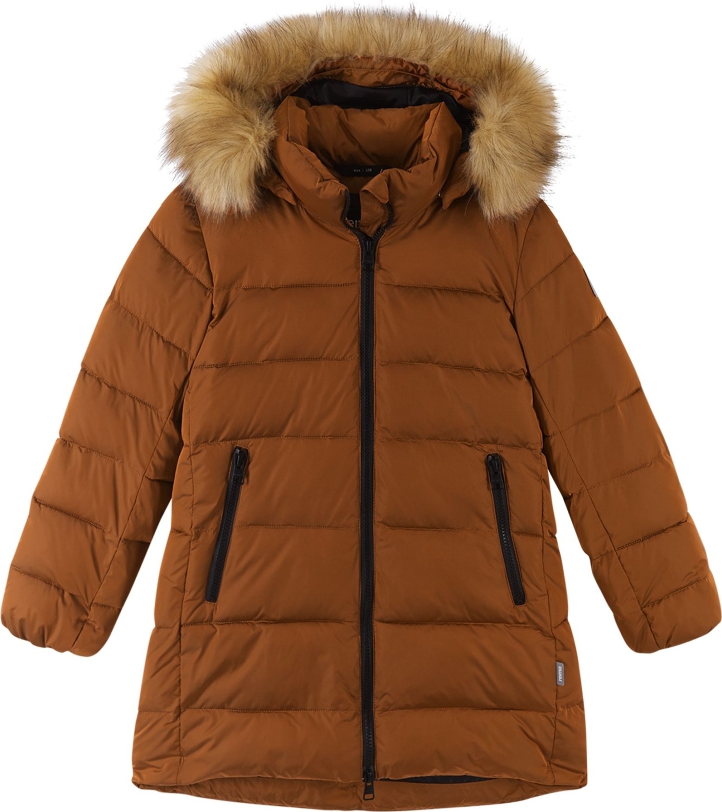 Dívčí zimní kabát REIMA Lunta - Cinnamon brown Varianta: 134