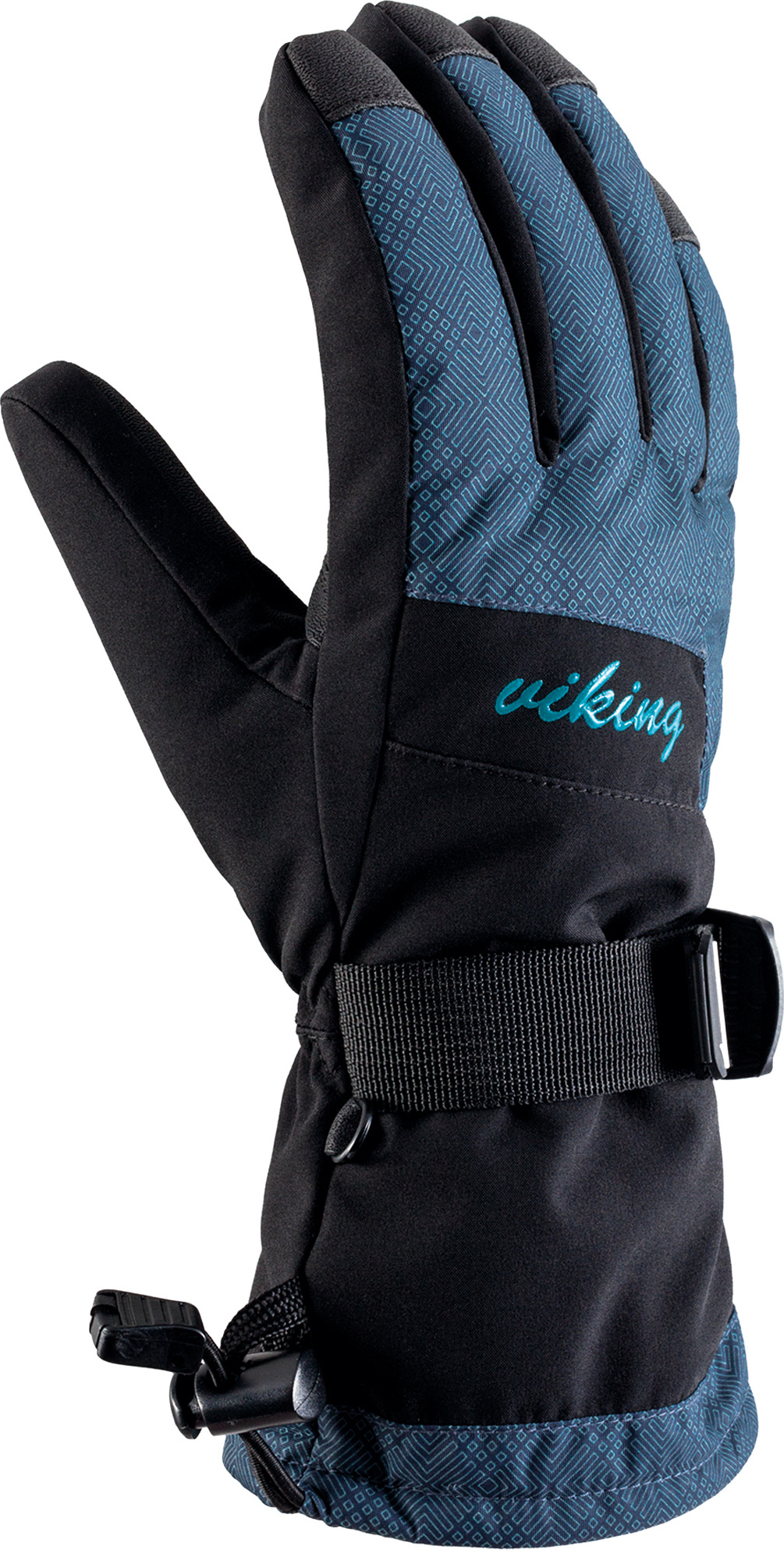 Dámské lyžařské rukavice VIKING Tanuka černotyrkysová Velikost: 5