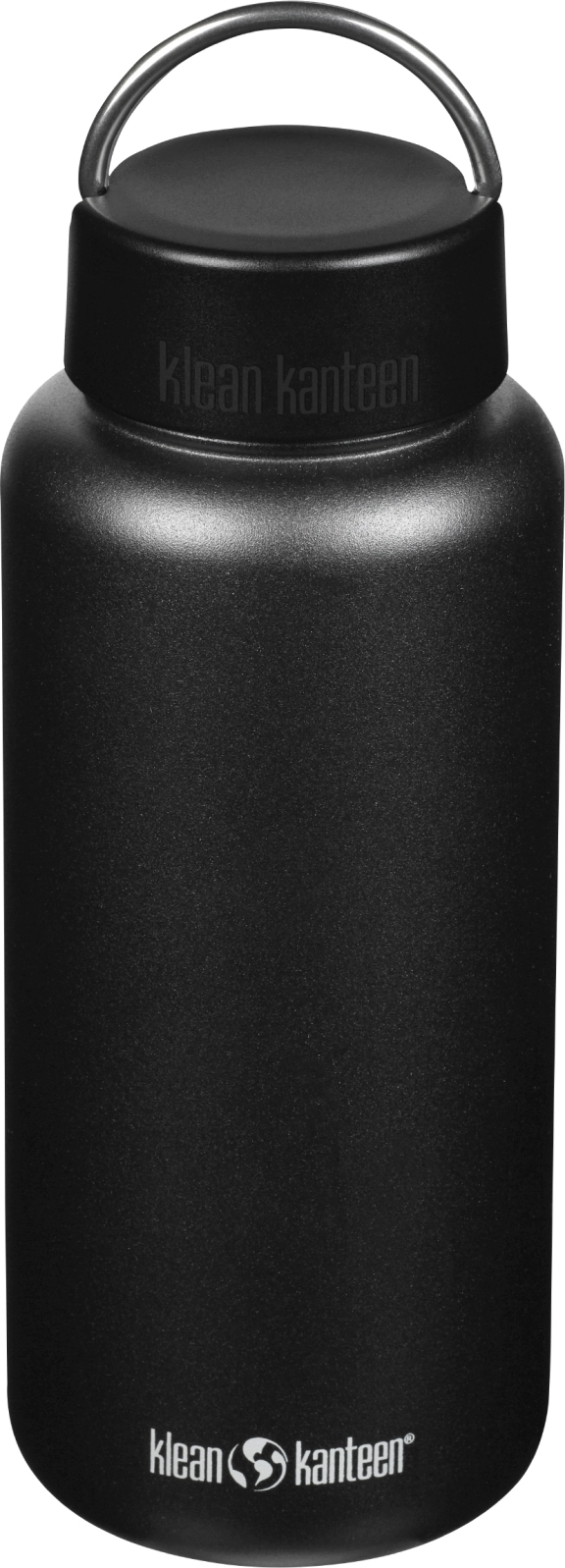 Nerezová láhev Klean Kanteen Wide w/Wide Loop Cap - Black 1182 ml