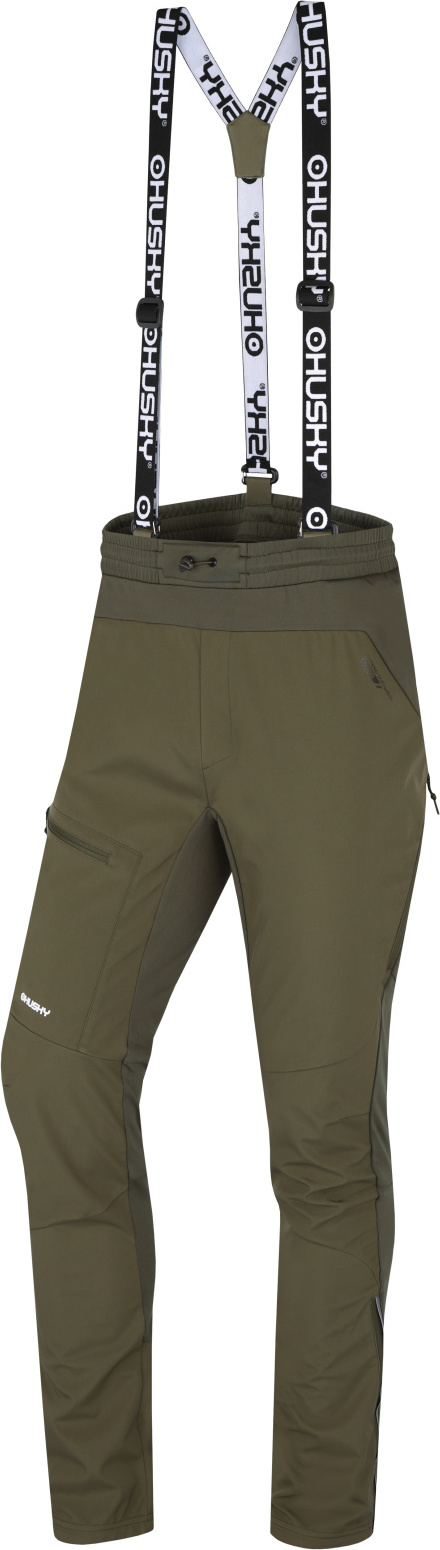 Pánské softshellové kalhoty HUSKY Kixees zelené Velikost: XXL