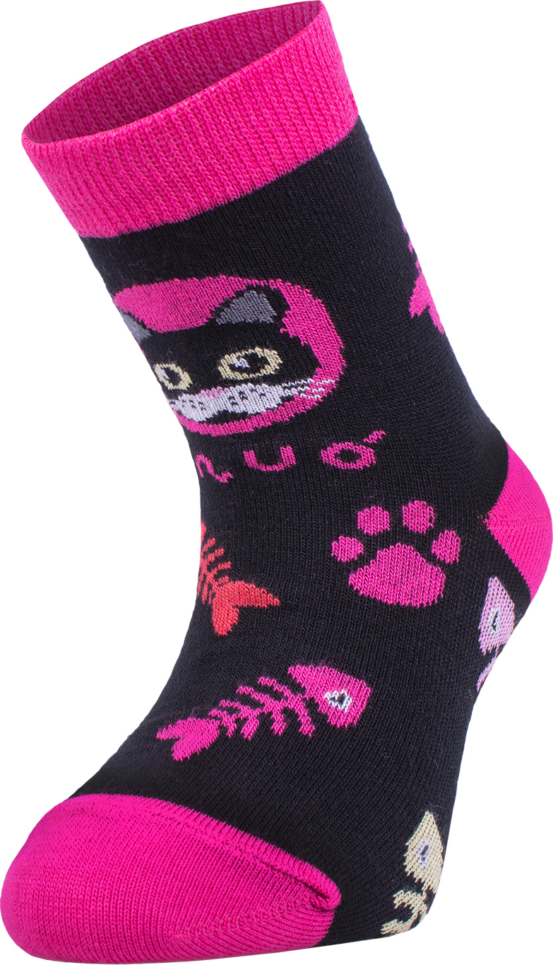 Bambusové ponožky UNUO Kočka růžové Velikost ponožky, punčocháče, legíny EU: 33/35