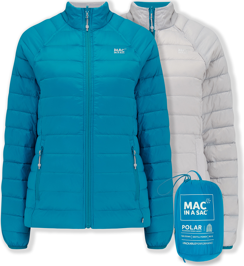 Dámská péřová oboustranná bunda MAC Polar Ws Light Petrol/Soft grey Velikost: L