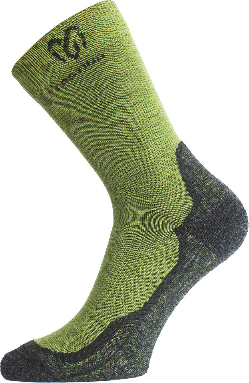 Merino ponožky LASTING Whi zelené Velikost: (46-49) XL