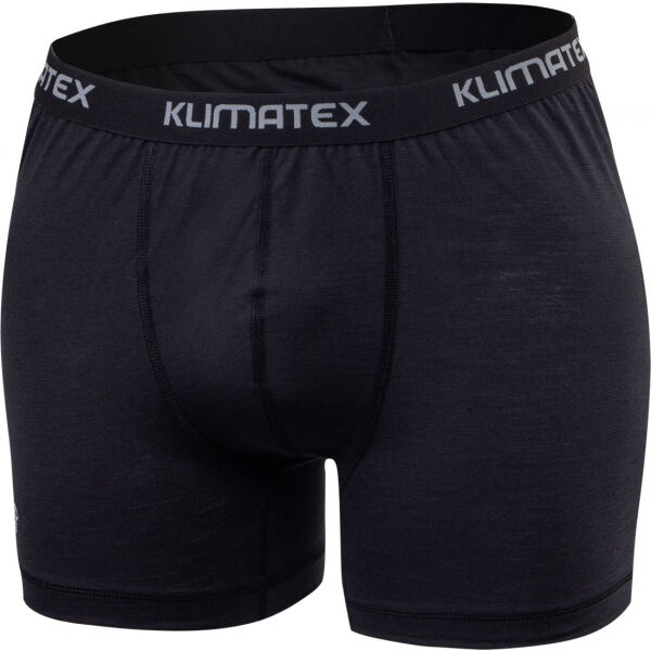 Pánské merino boxerky KLIMATEX Sant černé Velikost: S