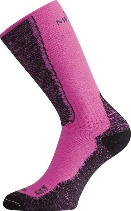 Merino ponožky LASTING Wsm růžové Velikost: (38-41) M