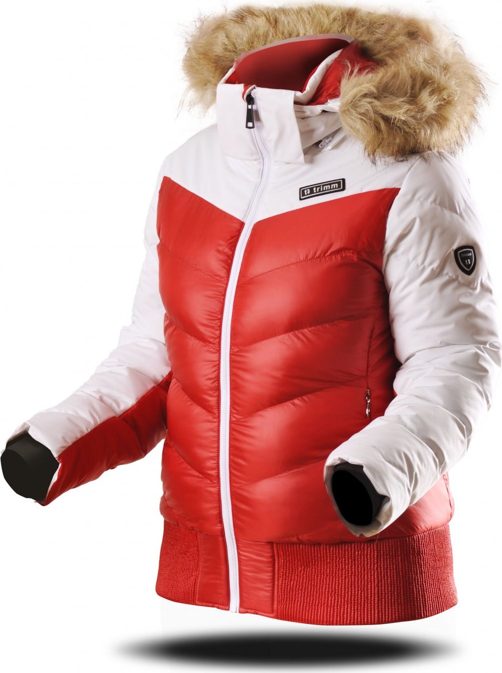 Dámská lyžařská bunda TRIMM JUSTA white/ red Velikost: S, Barva: white/ red