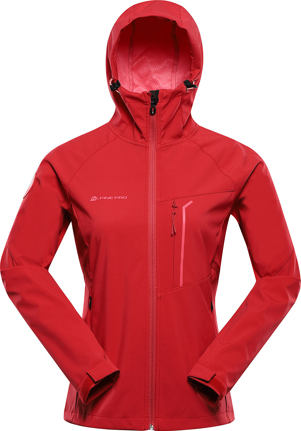 Dámská softshellová bunda ALPINE PRO Esprita červená Velikost: M