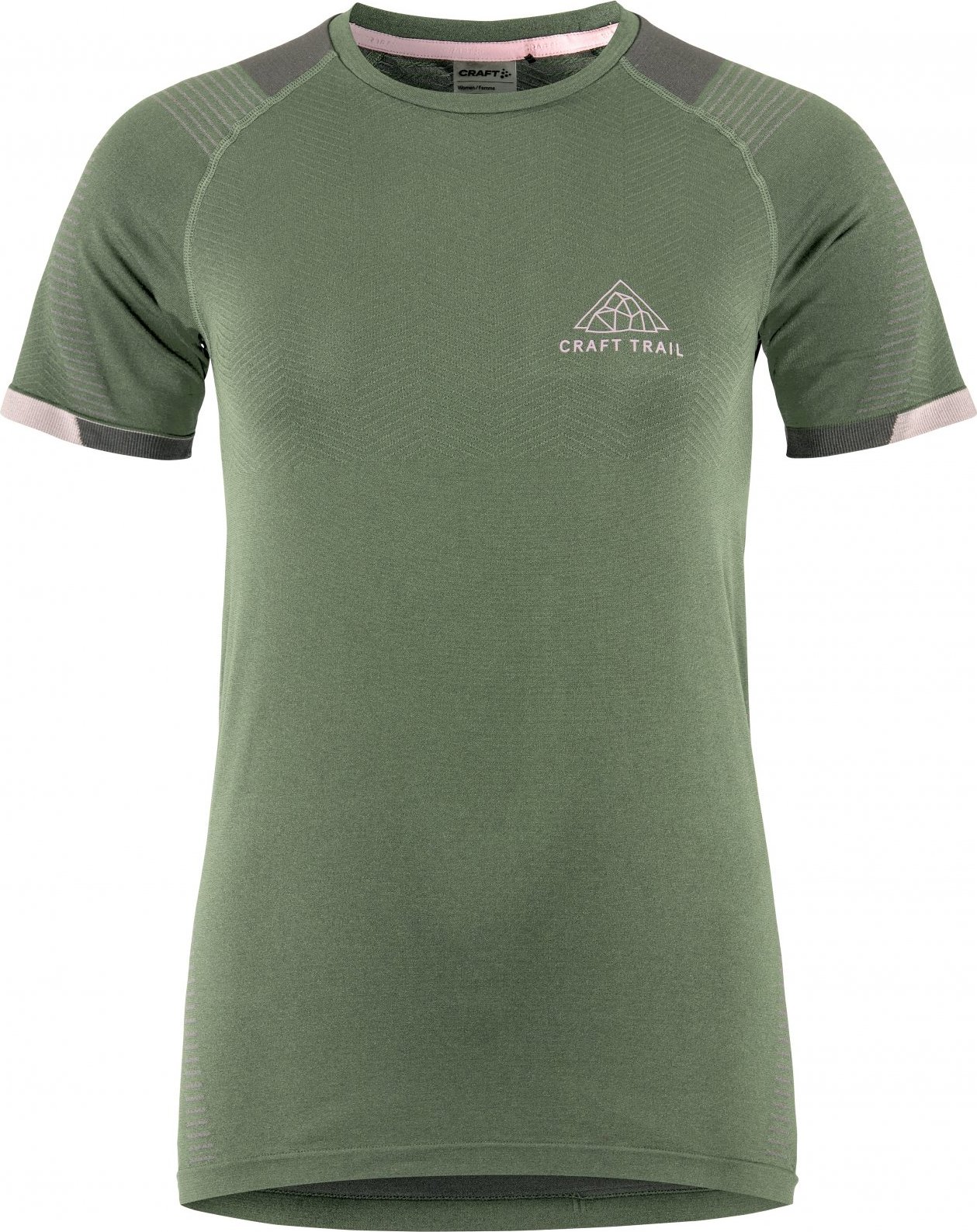 Dámské běžecké triko CRAFT PRO Trail Fuseknit - zelená Velikost: M
