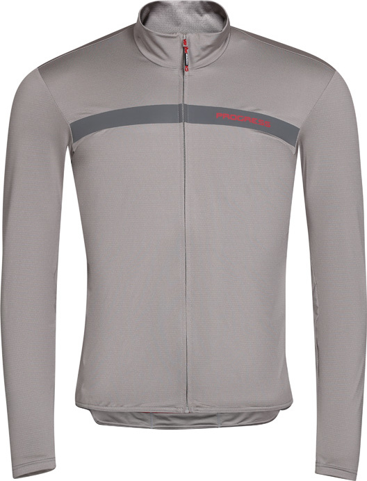 Pánský cyklistický zateplený dres PROGRESS Davos šedý Velikost: XL