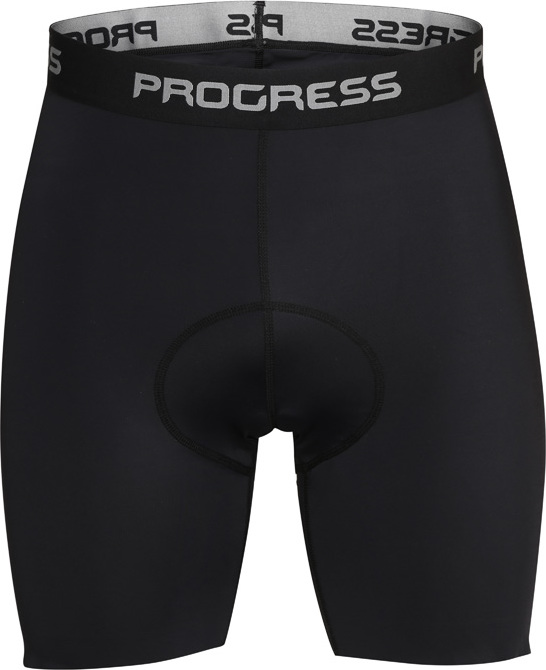 Unisex cyklistické kraťasy PROGRESS Basic shorts s vložkou černé Velikost: M