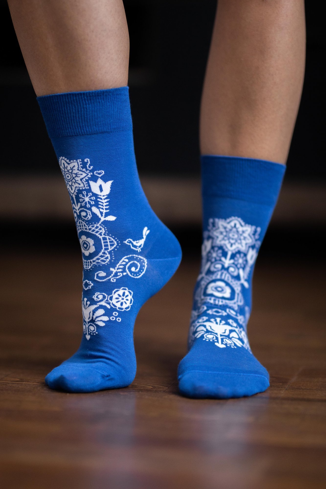 Barefoot ponožky Be Lenka Folk modrá Velikost: 43-46