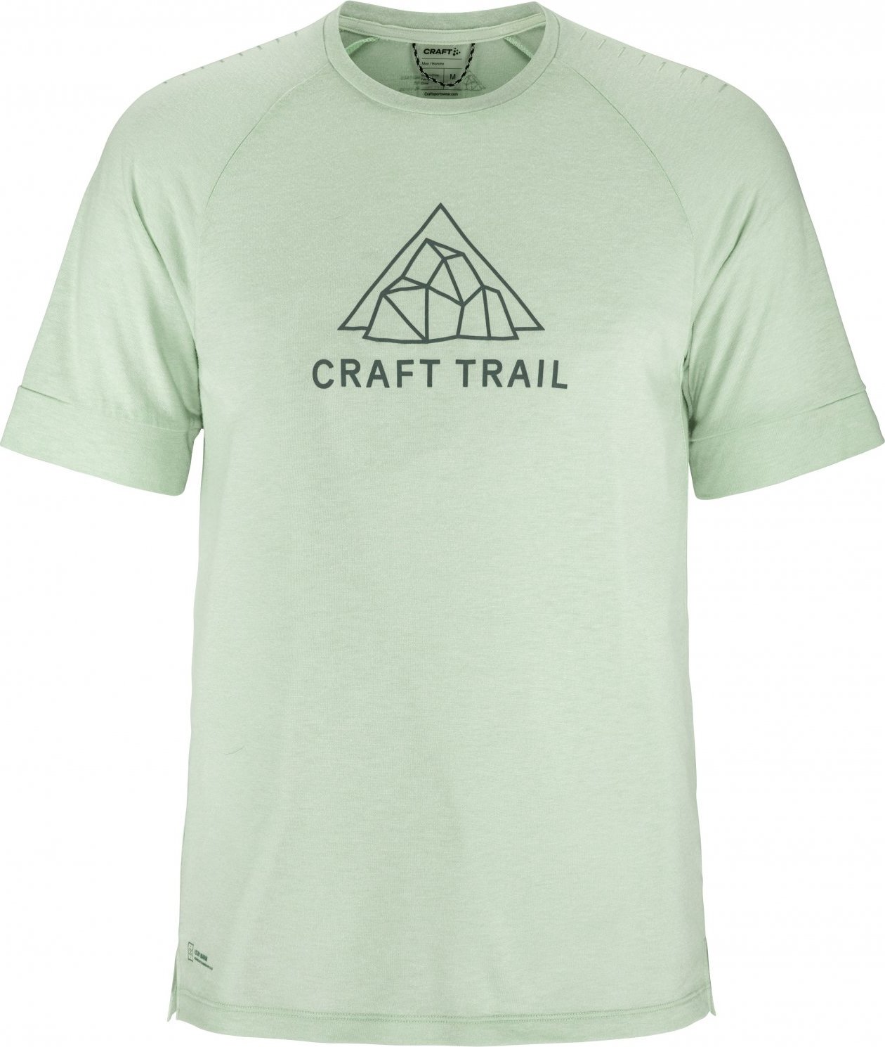 Pánské sportovní triko CRAFT ADV Trail Wool SS - zelená Velikost: S