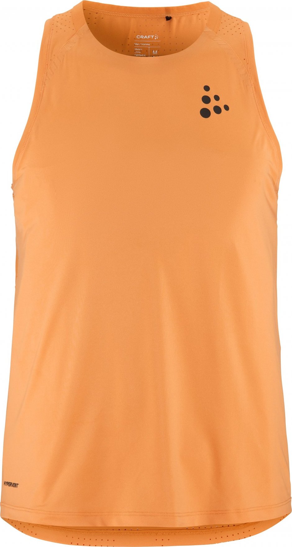 Pánský běžecký nátělník CRAFT PRO Hypervent 2 - oranžová Velikost: XL