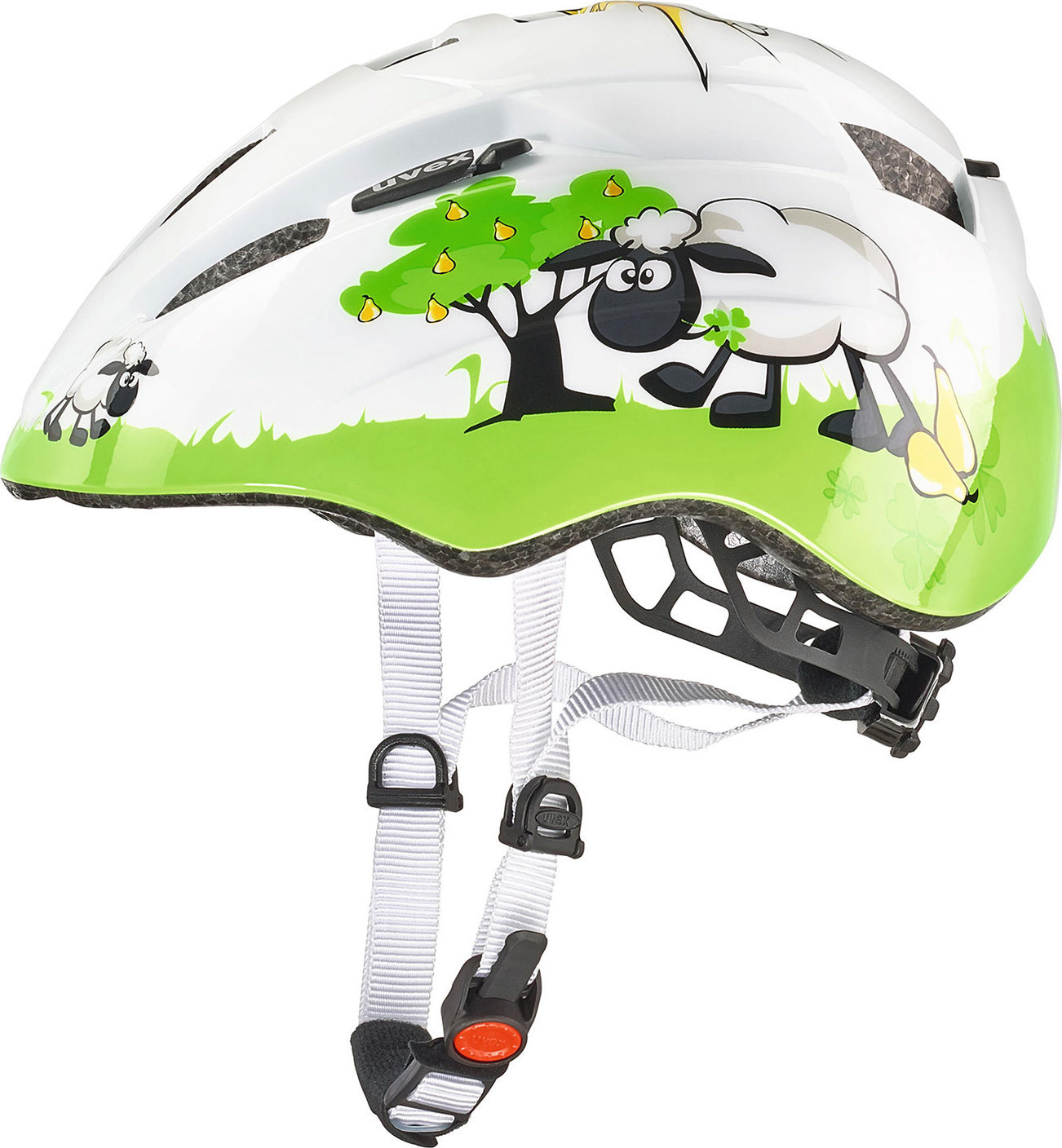 Dětská cyklistická helma UVEX Kid 2 Dolly zelenobílá