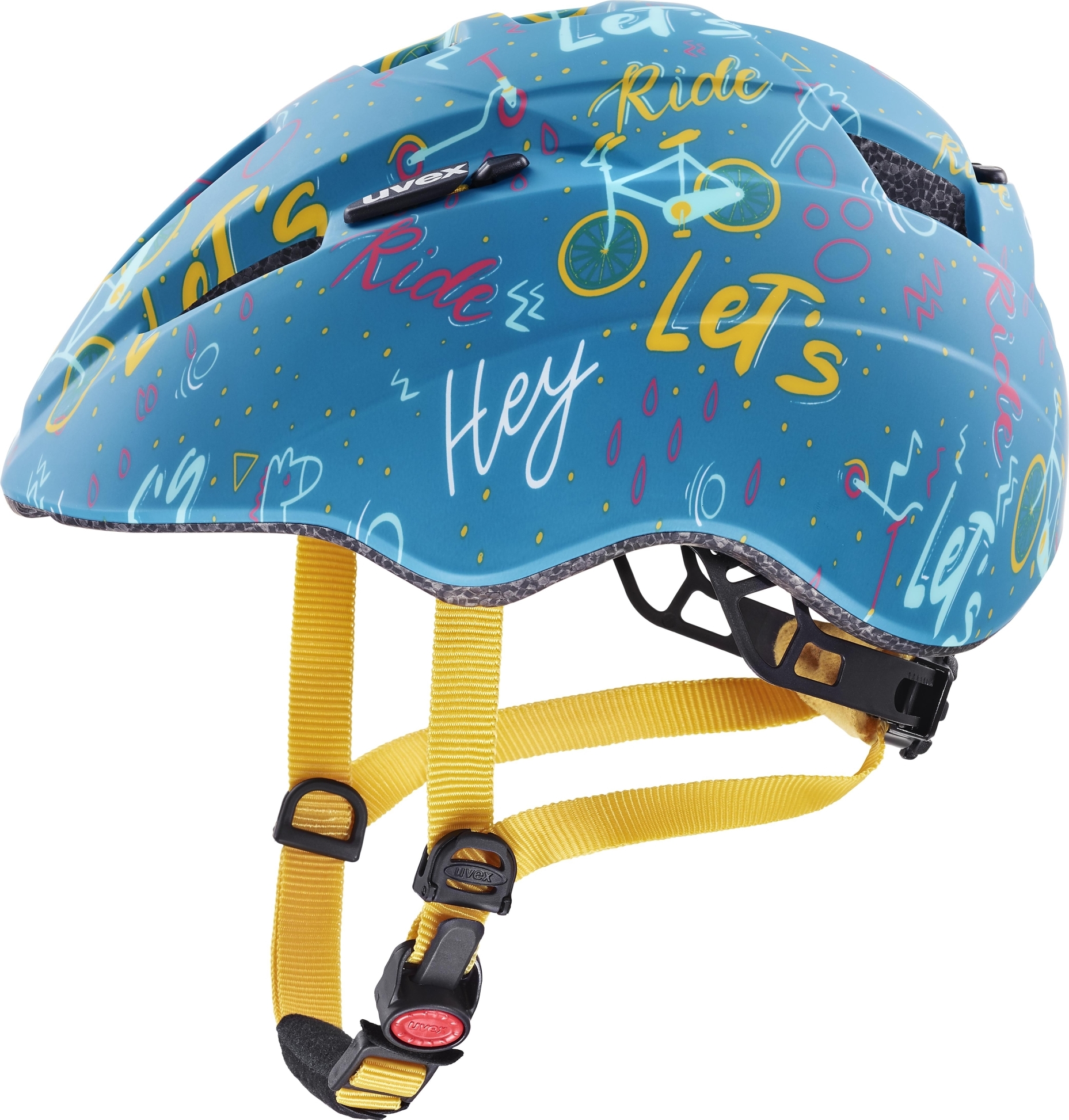 Dětská cyklistická helma UVEX Kid 2 CC Let's Ride modrá