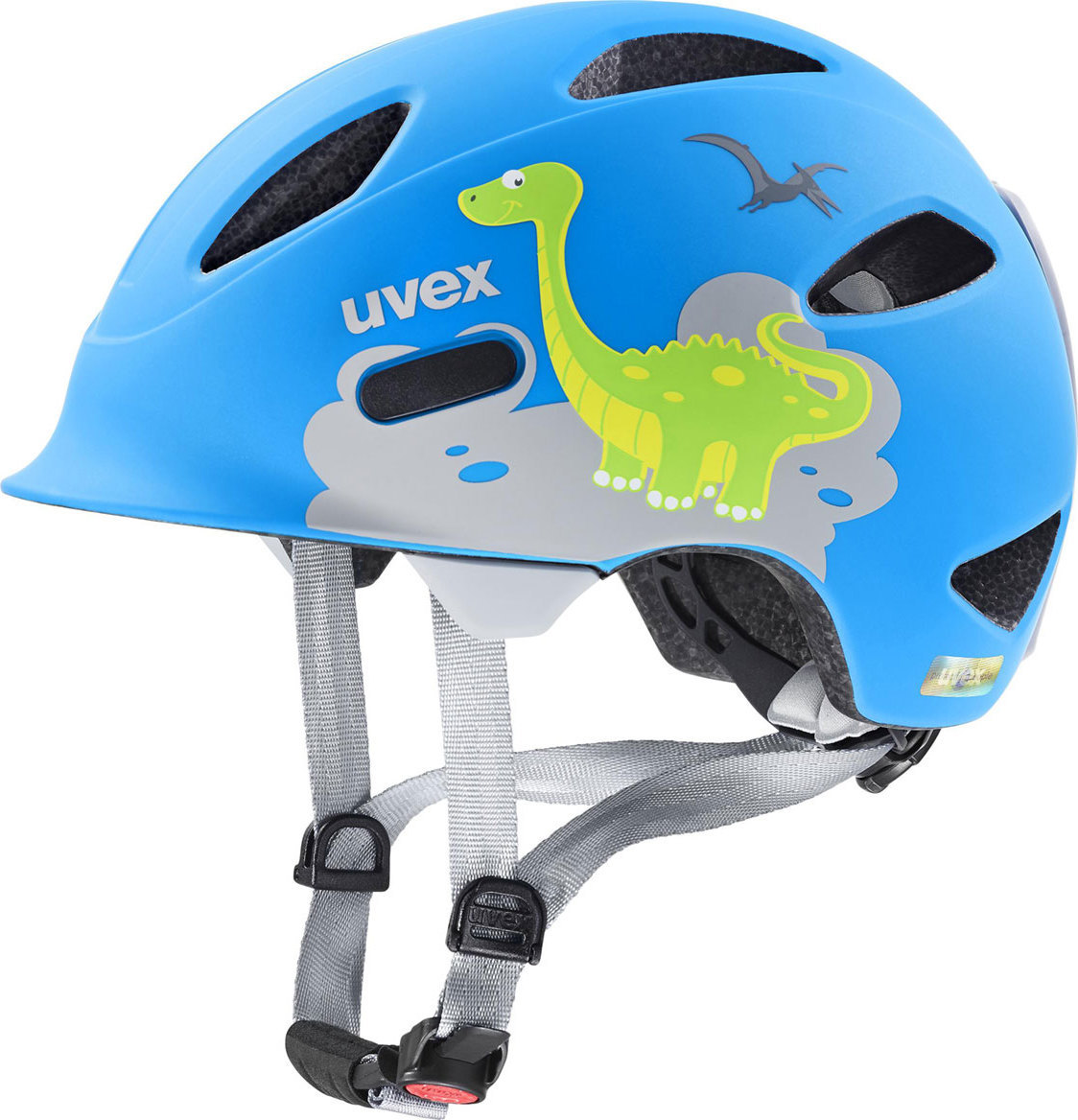 Dětská cyklistická helma UVEX Oyo Style Dino modrá Velikost: 50-54