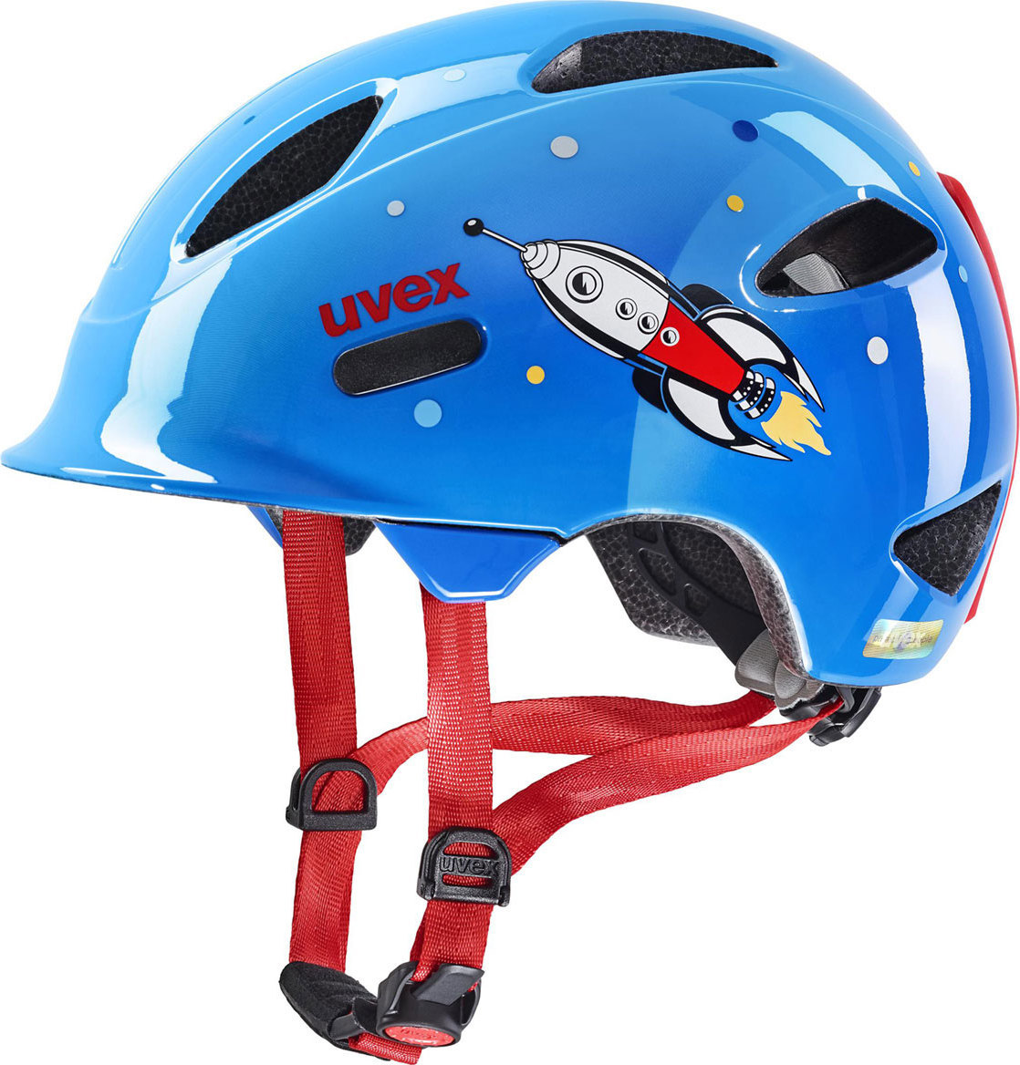 Dětská cyklistická helma UVEX Oyo Style Raketa modrá Velikost: 46-50