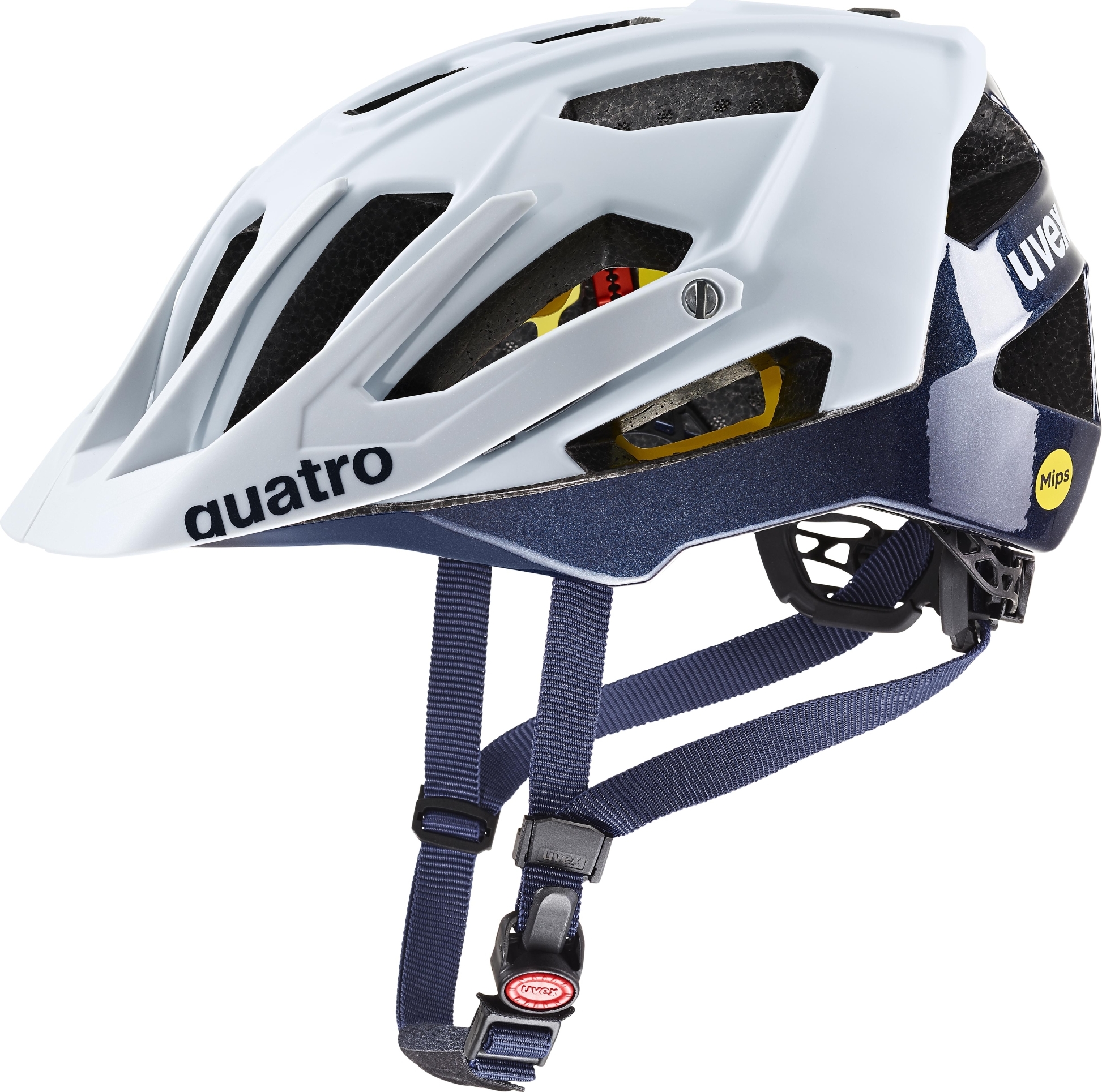 MTB helma UVEX Quatro CC Mips bílá Velikost: 52-57
