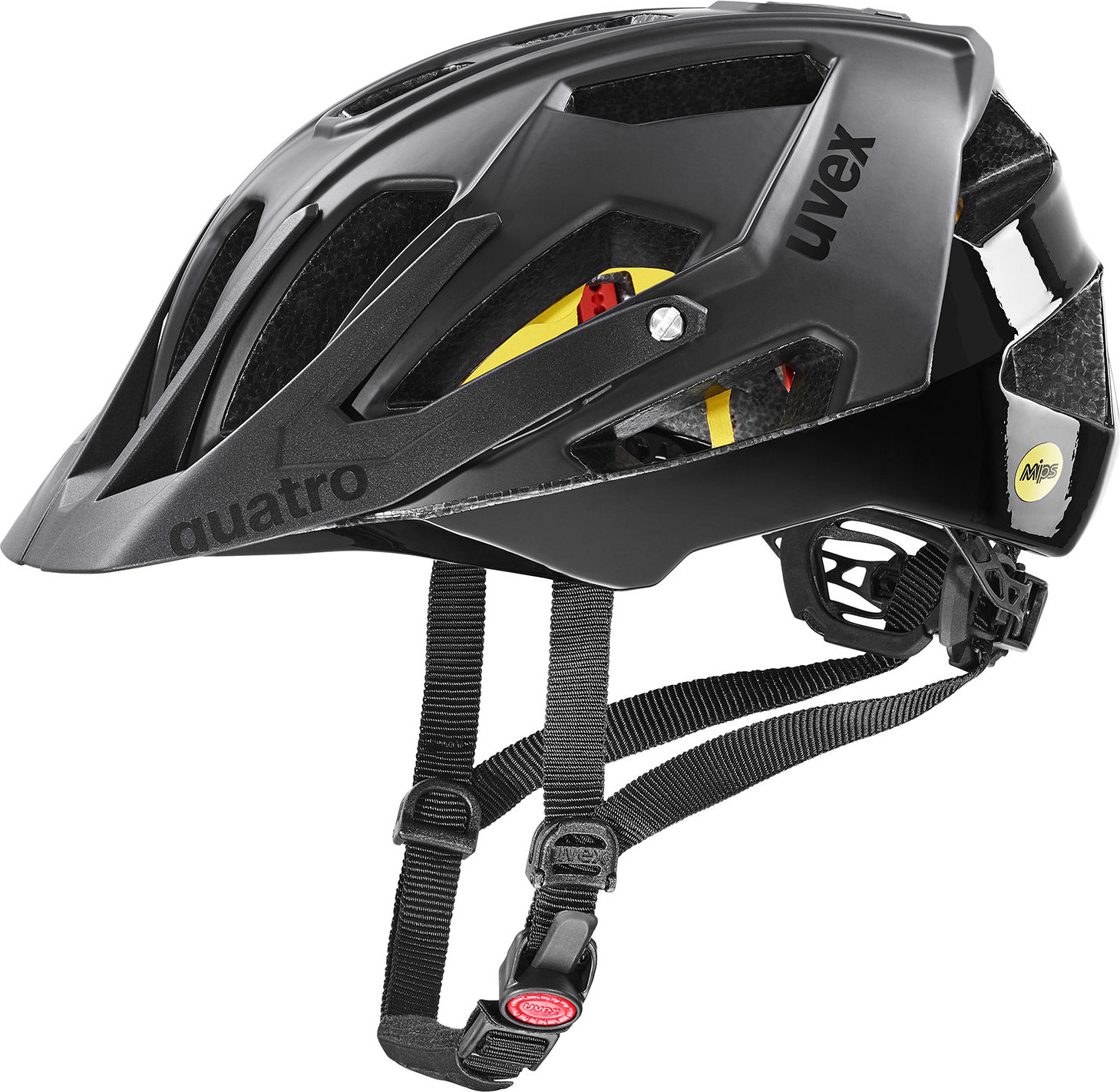 MTB helma UVEX Quatro CC Mips černá Velikost: 52-57