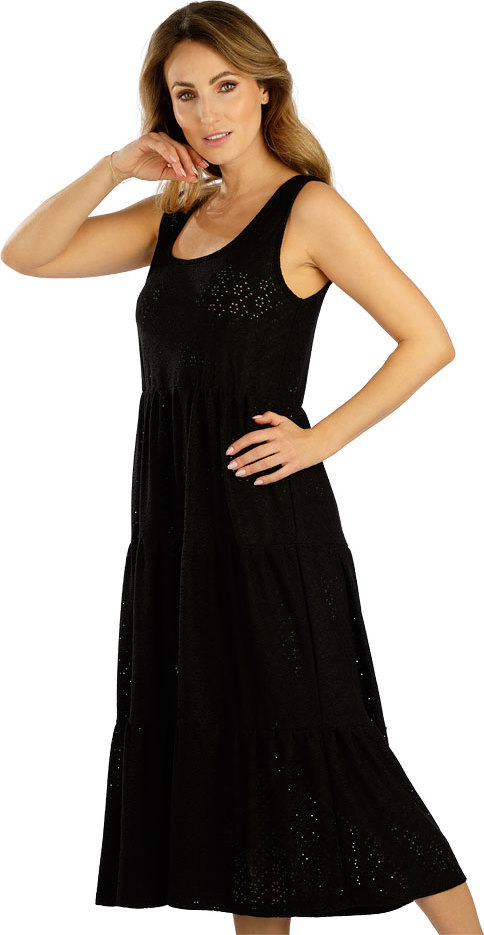 Dámské šaty LITEX bez rukávu černé Velikost: L, Barva: černá