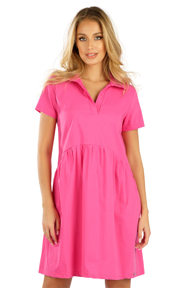 Dámské šaty LITEX s krátkým rukávem růžové Velikost: L, Barva: růžová