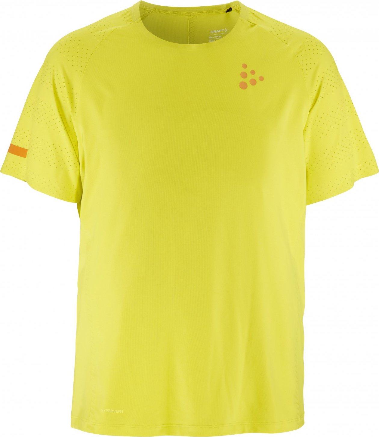 Pánské běžecké triko CRAFT PRO Hypervent 2 - žlutá Velikost: XXL