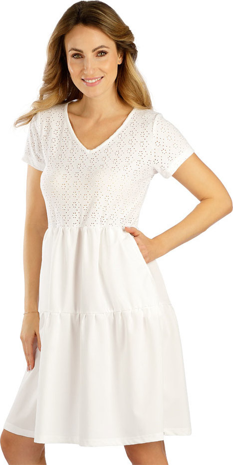Dámské šaty LITEX s krátkým rukávem bílé Velikost: S, Barva: Bílá