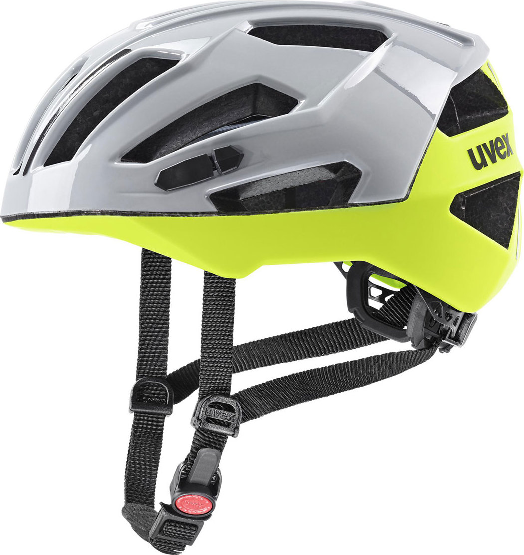 Cyklistická helma UVEX Gravel X šedožlutá Velikost: 52-57