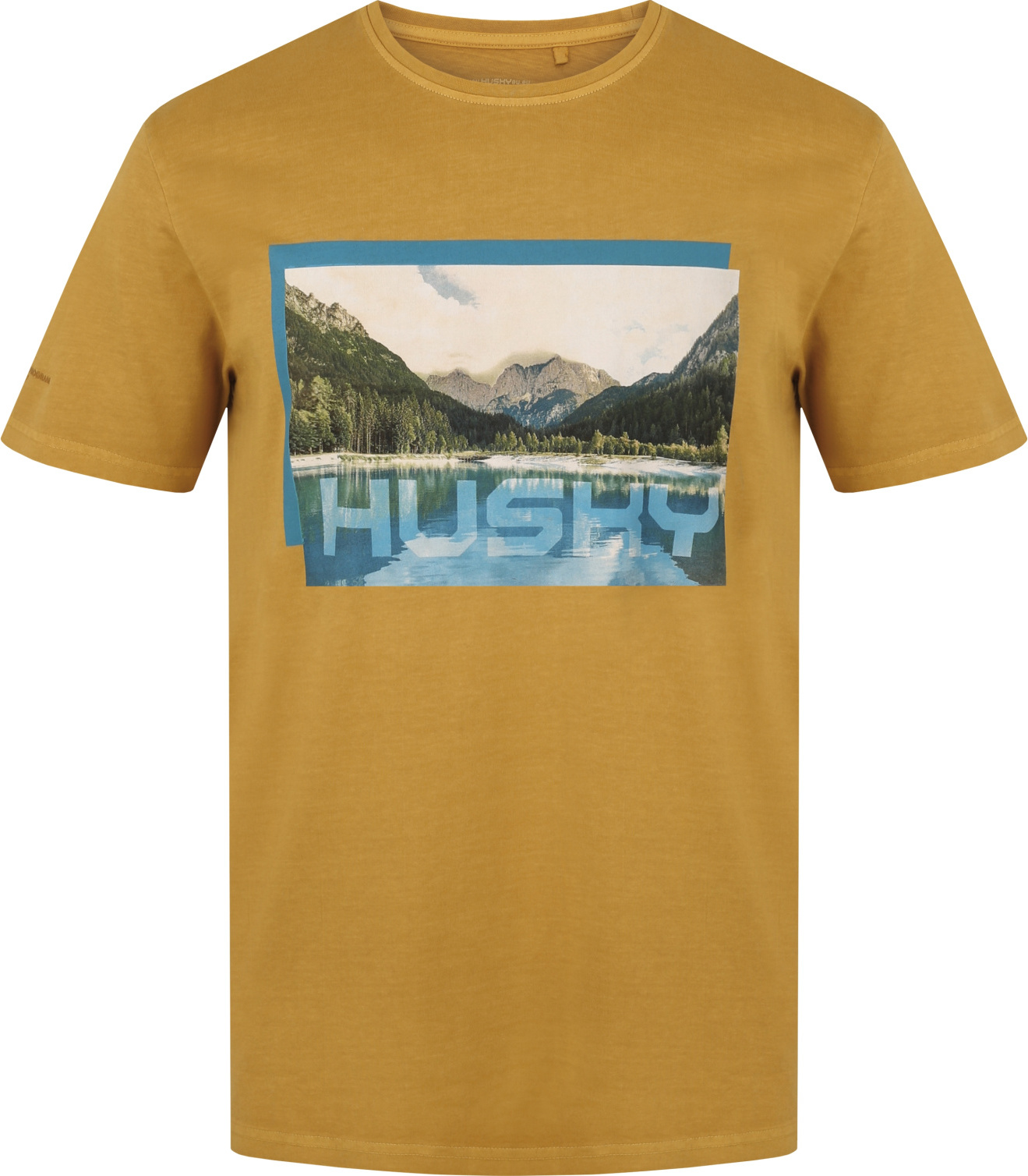 Pánské bavlněné triko HUSKY Tee Lake mustard Velikost: M