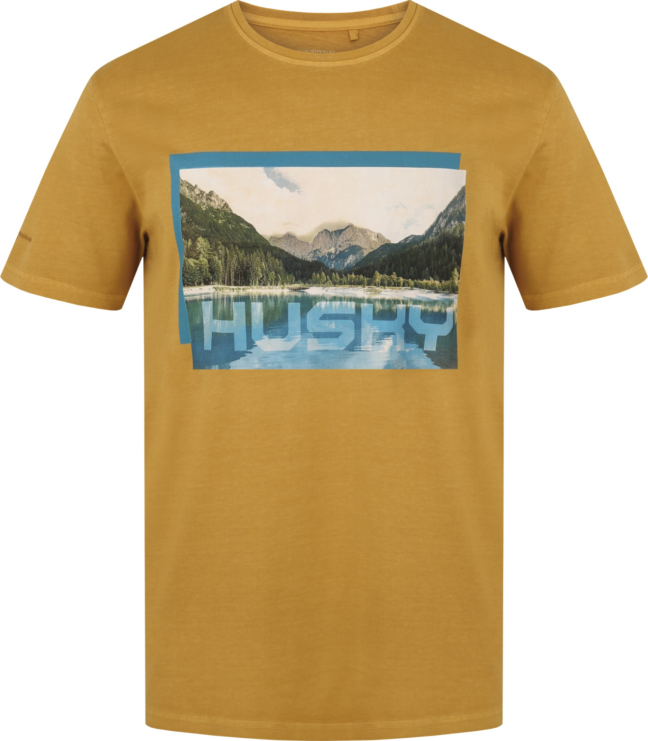Pánské bavlněné triko HUSKY Tee Lake mustard Velikost: S