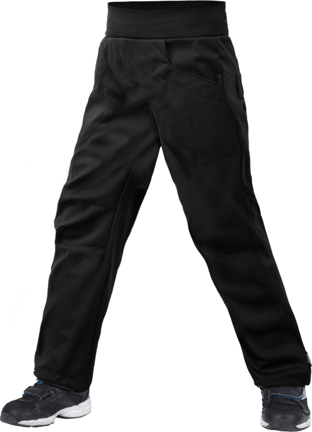 Dětské softshellové kalhoty UNUO Cool bez zateplení pružné, Černá Velikost: 104/110