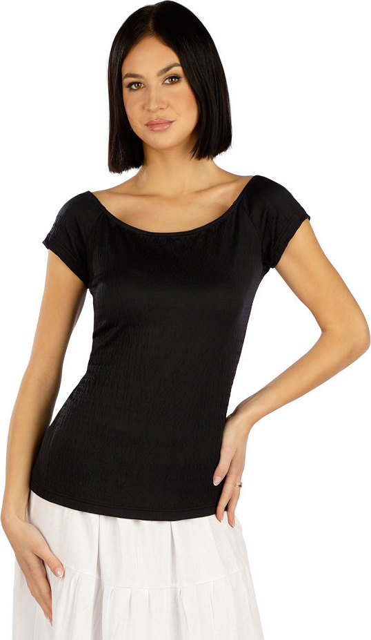 Dámské triko LITEX s krátkým rukávem černé Velikost: L, Barva: černá