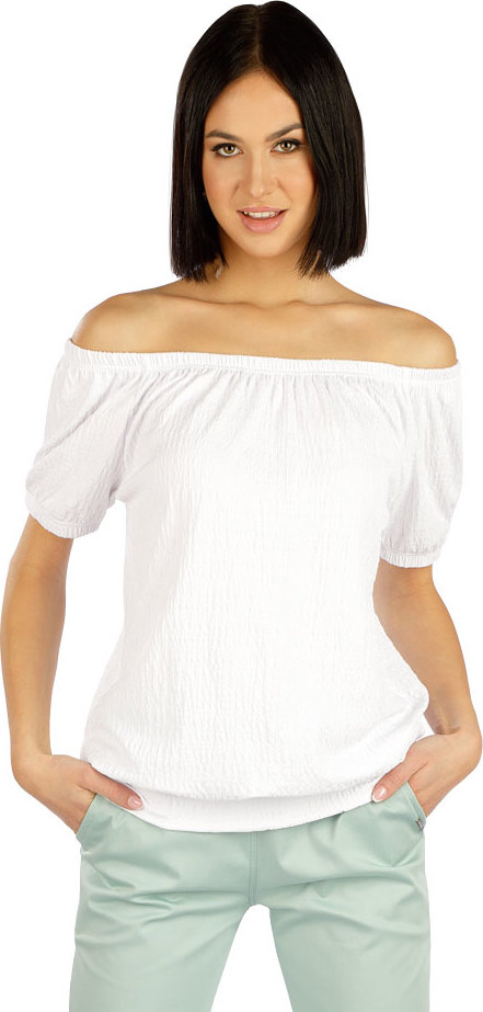 Dámské triko LITEX s krátkým rukávem bílé Velikost: L, Barva: Bílá