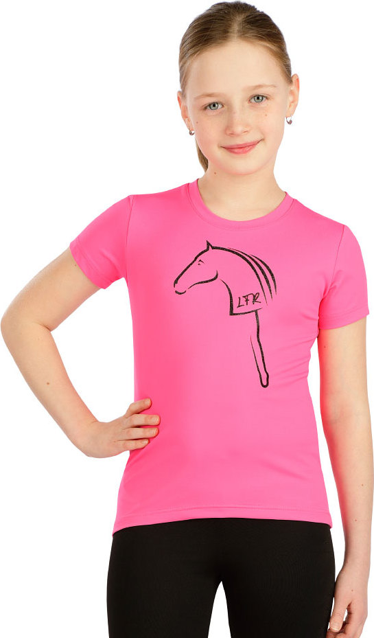 Dětské tričko LITEX s krátkým rukávem růžové Velikost: 164, Barva: 319