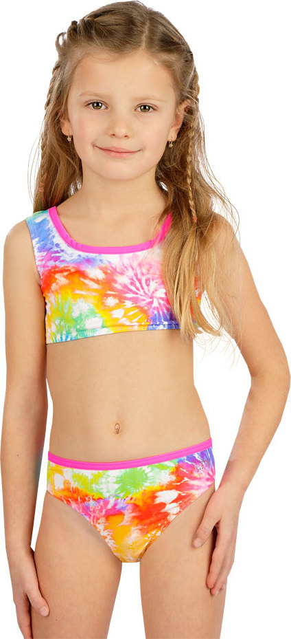 Dívčí plavky kalhotky LITEX středně vysoké barevné Velikost: 128