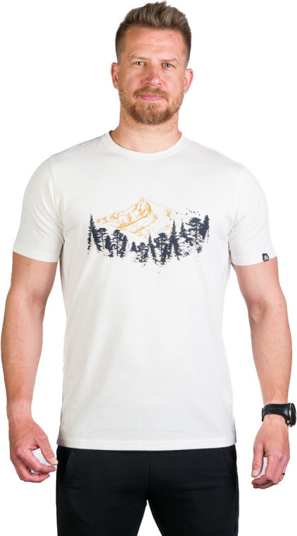 Pánské bavlněné triko NORTHFINDER Kory bílé Velikost: M
