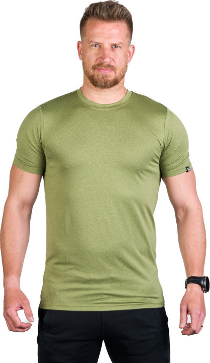 Pánské elastické triko NORTHFINDER Brenton zelené Velikost: XL