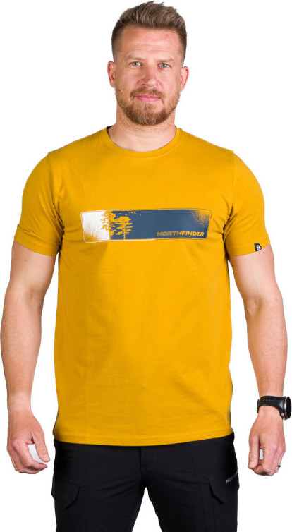 Pánské bavlněné triko NORTHFINDER Dusty žluté Velikost: 2XL