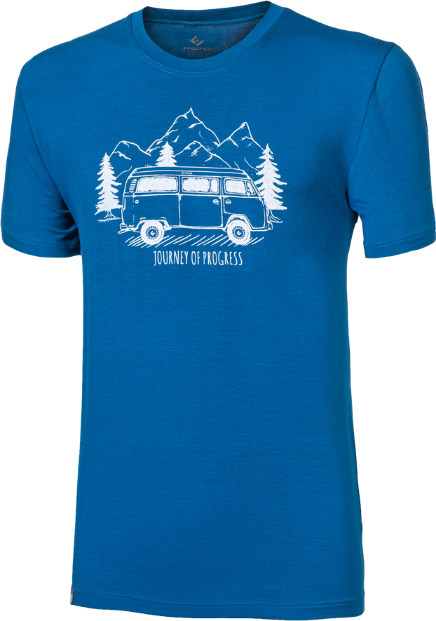 Pánské bambusové triko PROGRESS Pioneer Bulli modrá Velikost: M